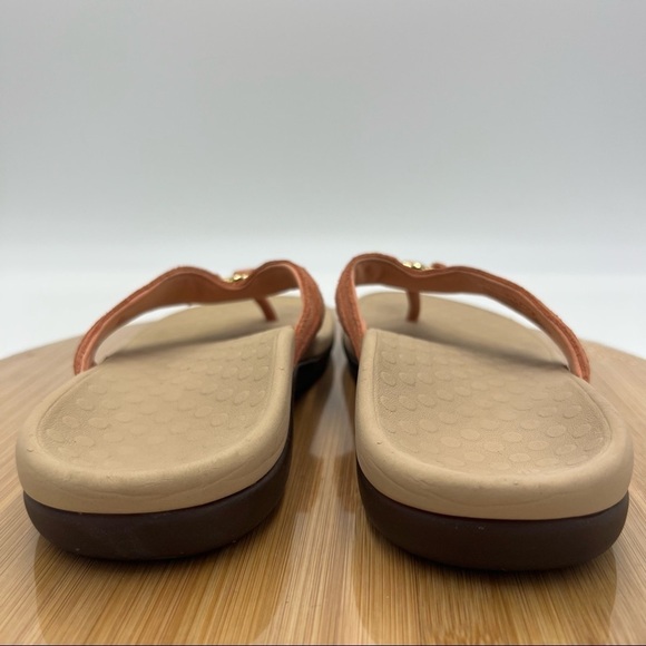 Vionic Tide Aloe Thong Sandals Beige Peach Flip Flop Size 5 - Picture 8 of 12